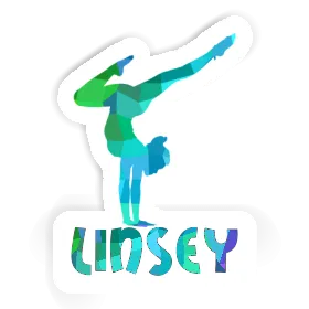Autocollant Linsey Femme de yoga Image