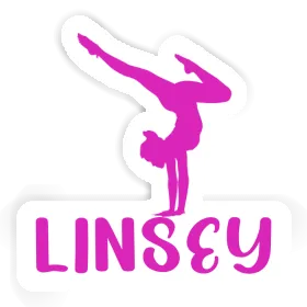 Femme de yoga Autocollant Linsey Image