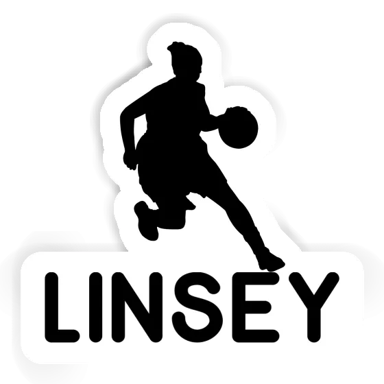 Autocollant Linsey Joueuse de basket-ball Image