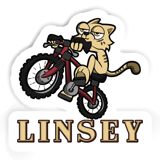 Bike Cat Sticker Linsey Laptop Image