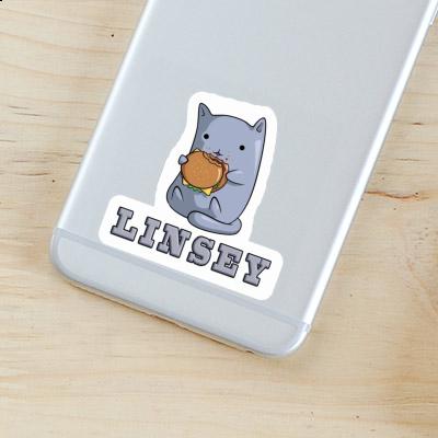 Sticker Hamburger-Katze Linsey Notebook Image