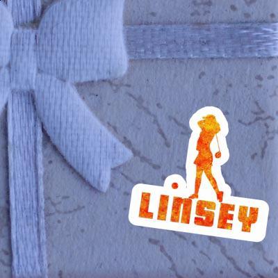 Golferin Aufkleber Linsey Laptop Image