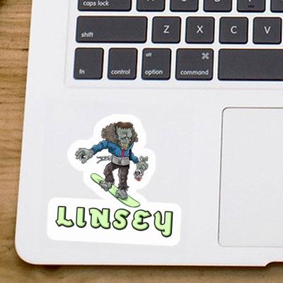 Sticker Linsey Snowboarder Laptop Image