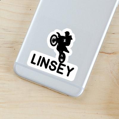 Sticker Motocross-Fahrer Linsey Notebook Image