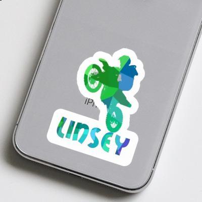 Motocross Rider Sticker Linsey Laptop Image