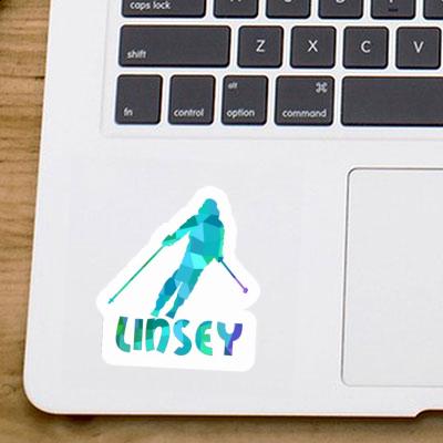 Aufkleber Skifahrerin Linsey Image