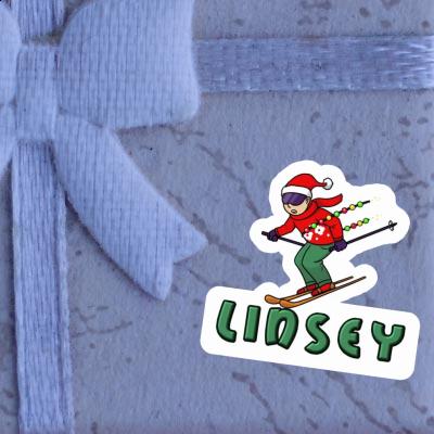 Autocollant Skieur de Noël Linsey Image