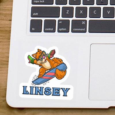 Sticker Linsey Snowboarder Laptop Image