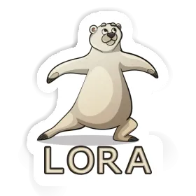 Sticker Lora Yoga Bear Image