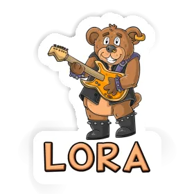 Lora Autocollant Guitariste Image