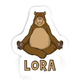 Yoga Bear Sticker Lora Image