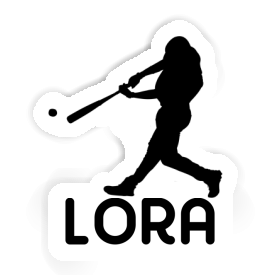 Lora Sticker Baseball Player Image