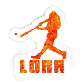 Sticker Lora Baseball Player Image