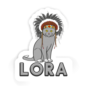 Lora Sticker Indian Cat Image