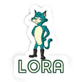 Lora Sticker Standing Cat Image