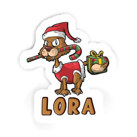 Sticker Lora Christmas Cat Image