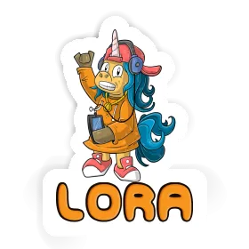 Sticker Lora Hip-Hop Unicorn Image