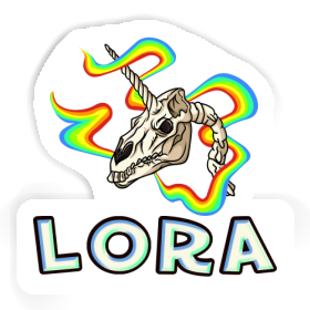 Sticker Lora Unicorn Skull Image