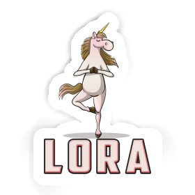 Lora Sticker Yoga Unicorn Image