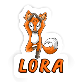 Lora Sticker Yoga Fox Image