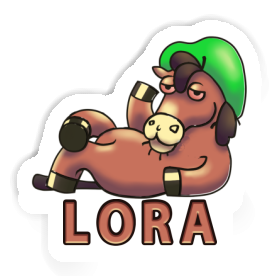 Sticker Lora Lying horse Image