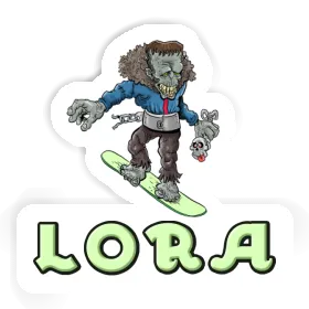 Lora Sticker Snowboarder Image