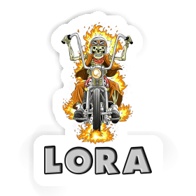 Motorbike Rider Sticker Lora Image