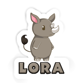 Rhinoceros Sticker Lora Image