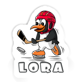 Sticker Lora Ice Hockey Penguin Image