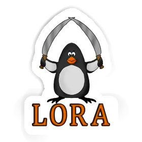 Sticker Fighting Penguin Lora Image