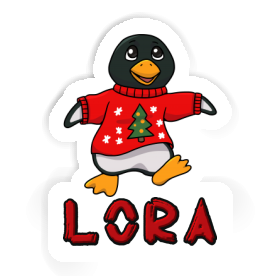 Sticker Christmas Penguin Lora Image