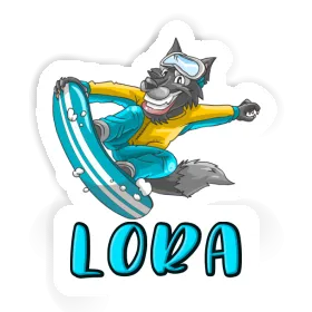 Sticker Snowboarder Lora Image