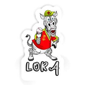 Sticker Lora Baseball Player Image