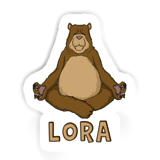 Yoga Bear Sticker Lora Notebook Image