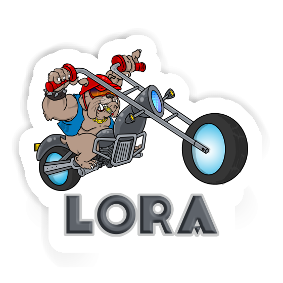 Biker Sticker Lora Laptop Image