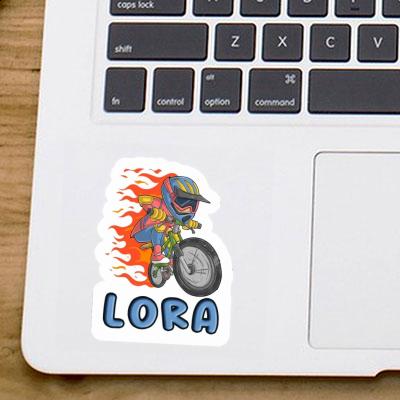 Sticker Lora Biker Laptop Image