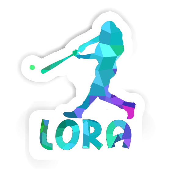 Baseball Player Sticker Lora Notebook Image