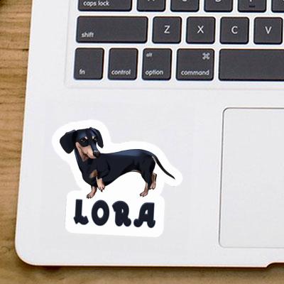 Sticker Lora Dachshund Gift package Image