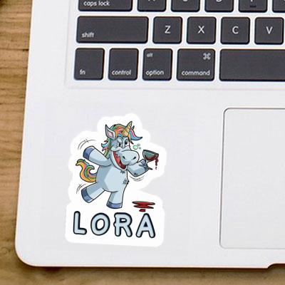 Lora Sticker Wine Unicorn Image