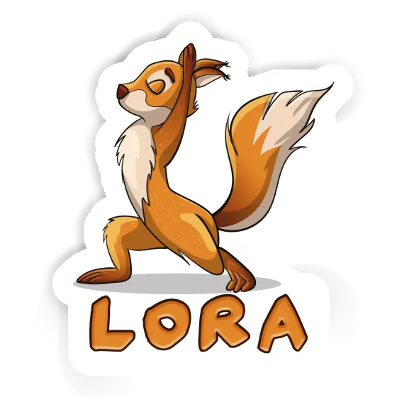 Sticker Yoga-Eichhörnchen Lora Gift package Image