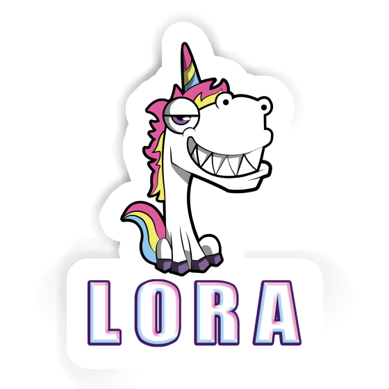 Lora Autocollant Licorne grinçante Notebook Image