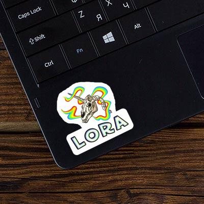 Sticker Lora Unicorn Skull Laptop Image