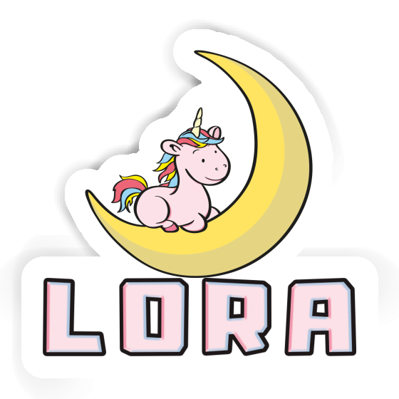 Moon Unicorn Sticker Lora Laptop Image