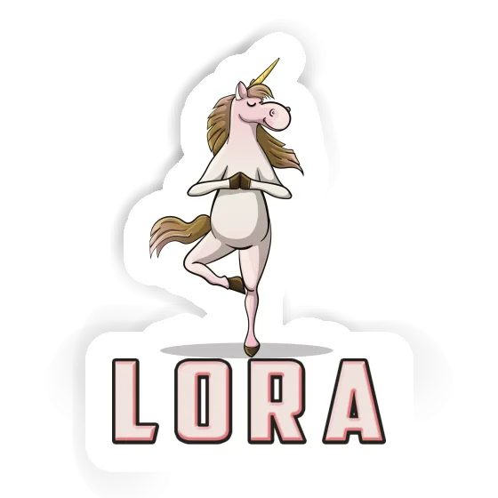 Lora Aufkleber Yoga-Einhorn Notebook Image