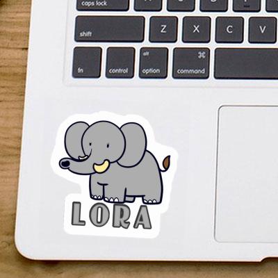 Aufkleber Lora Elefant Laptop Image