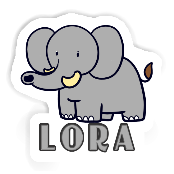 Lora Sticker Elephant Laptop Image