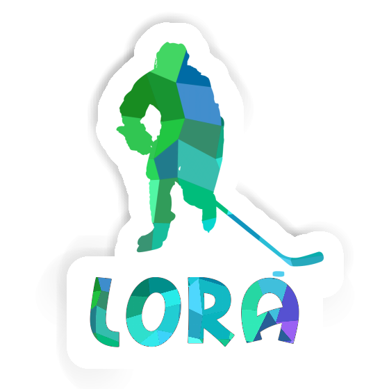 Hockey Player Sticker Lora Notebook Image