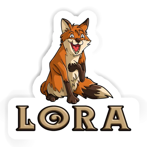 Lora Sticker Fox Laptop Image