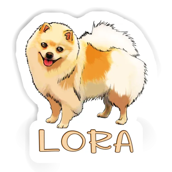 Sticker Lora German Spitz Laptop Image