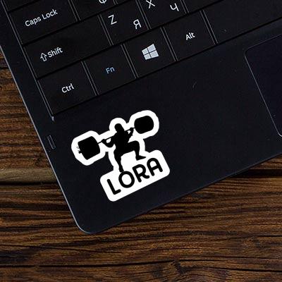 Gewichtheber Sticker Lora Notebook Image